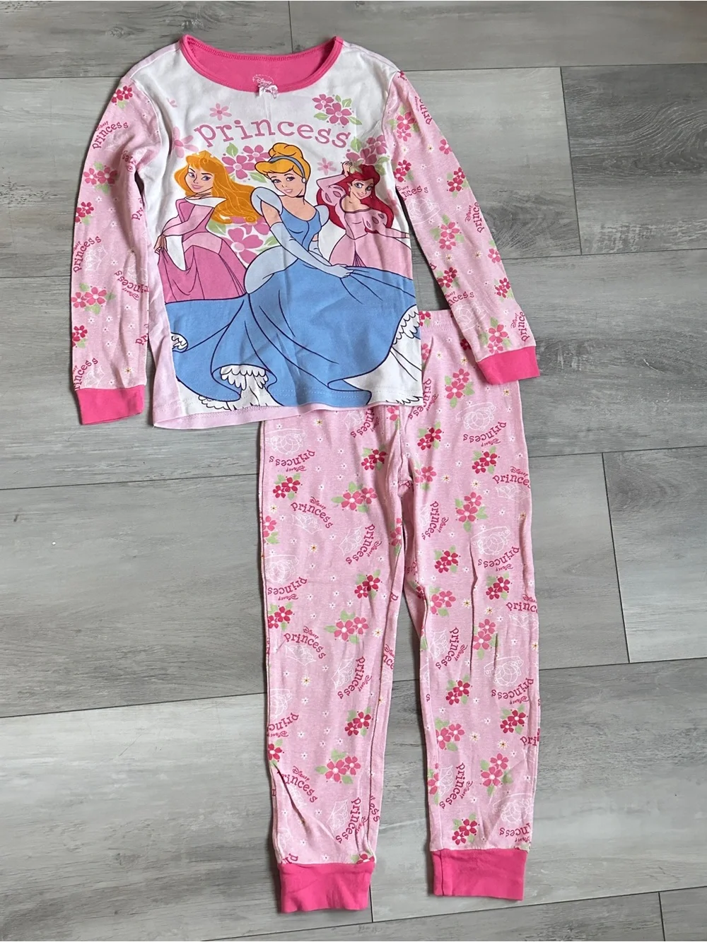 Gymboree Disney Store Pajamas Bundle Size 6 Girls 4 Sets Pink Fleece
